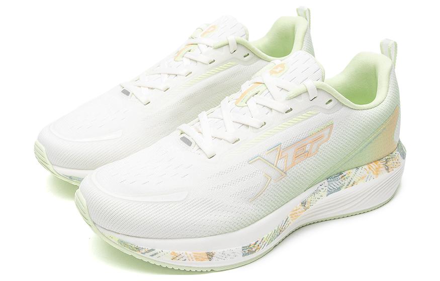 XTEP Star Speed Slip Resistant, Abrasion Resistant, Lightweight Low top Running Shoes Women’s White Green