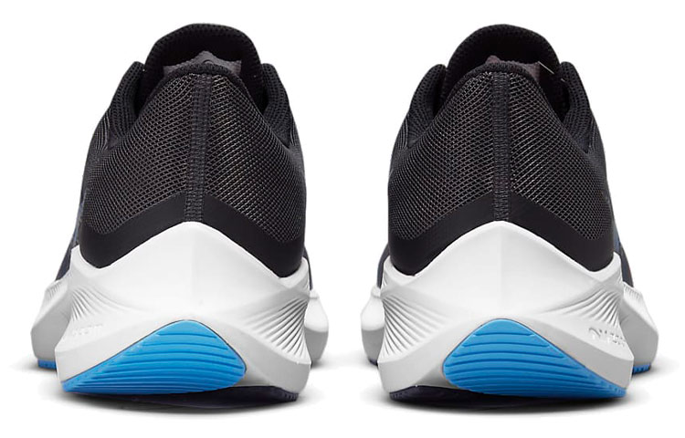 Мужские кроссовки Nike Zoom Winflo 8 (черно-серо-синие) — Чёрный / серый / синий — фото 5
