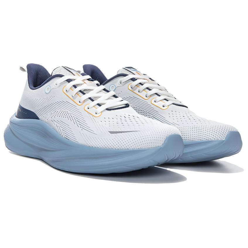 Erke Slip Resistant Abrasion Resistant Slip Resistant Abrasion Resistant Low top Casual Running Shoes Men’s White Blue