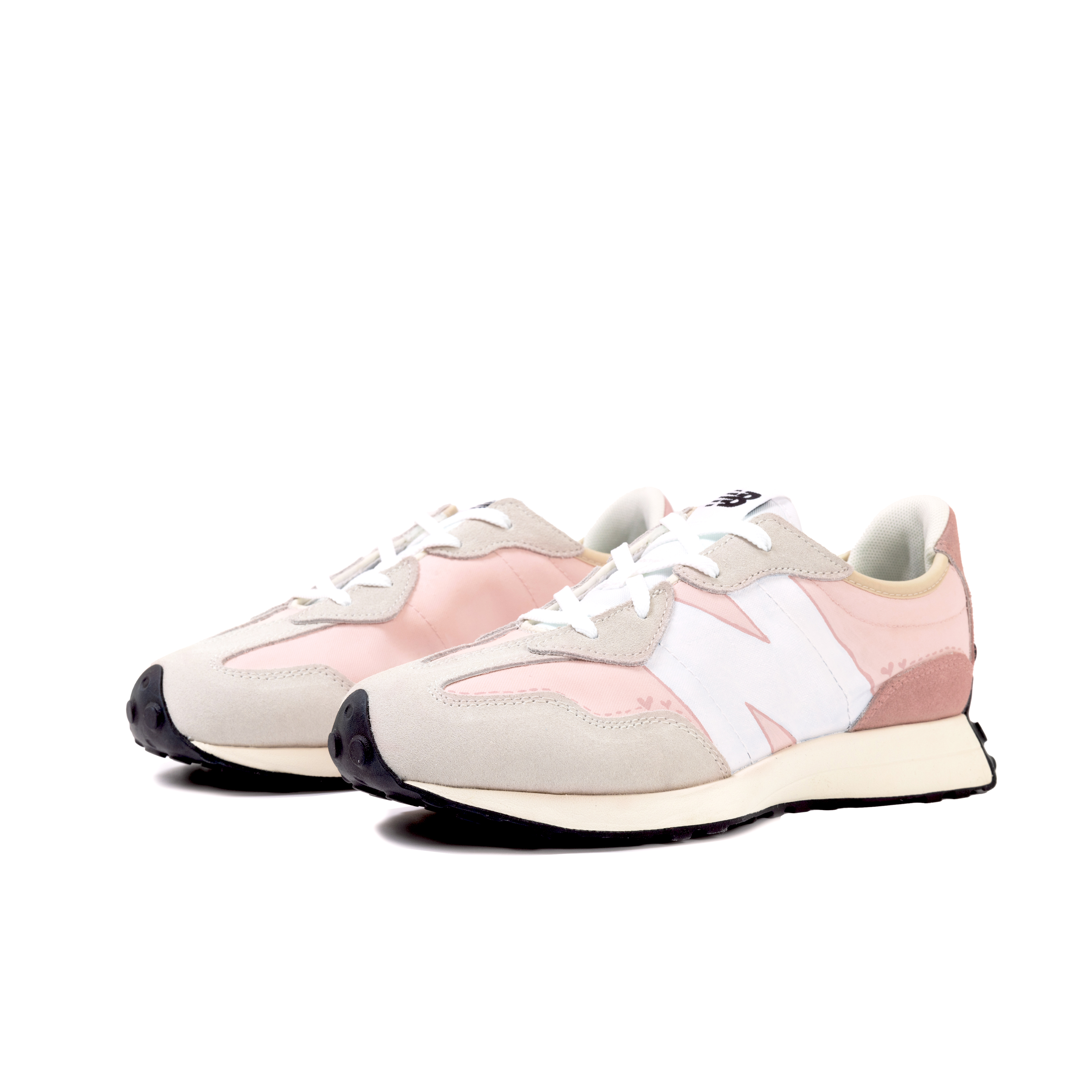 New Balance NB 327 Cushioning Abrasion Resistant Breathable Slip Resistant Low top Running Shoes Unisex Pink