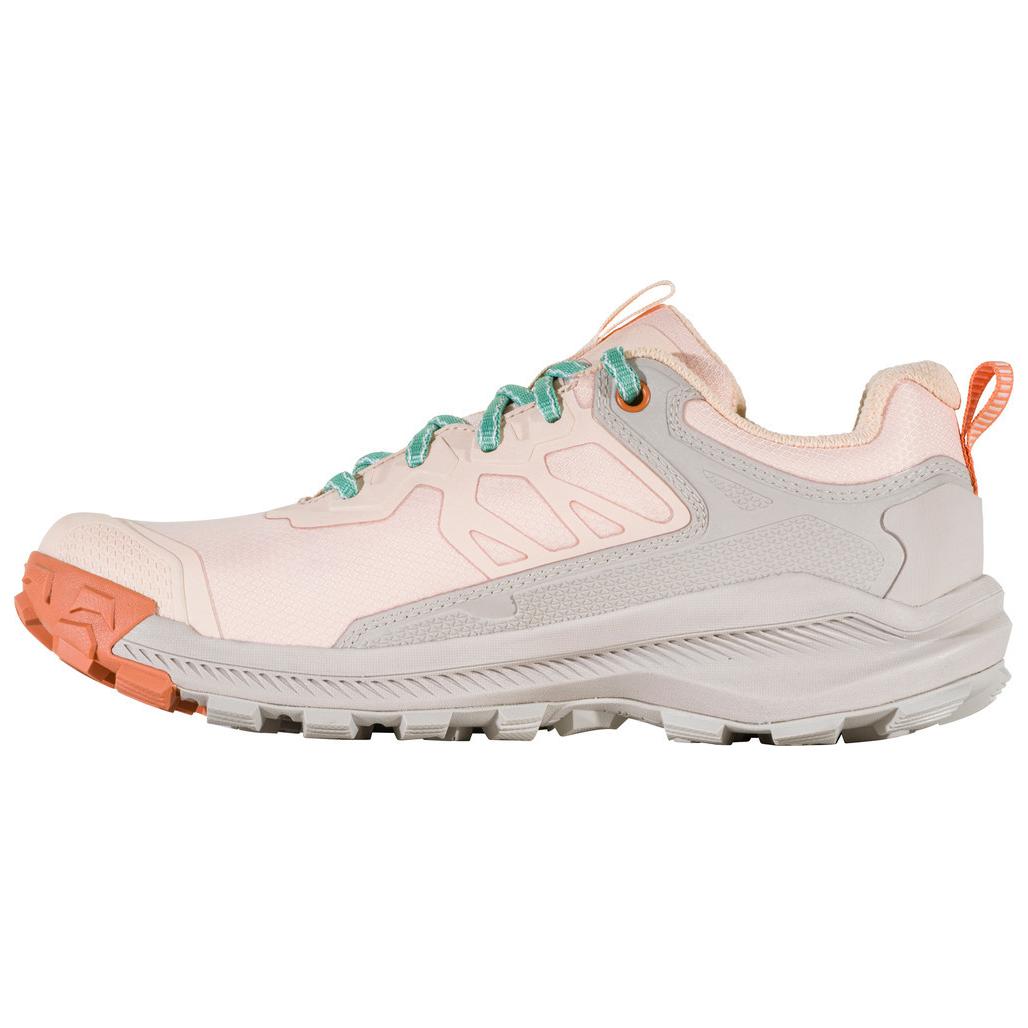 Oboz Footwear Katabatic Low Waterproof Cushioning, Wear Resistant Low top Outdoor Shoes Women's Pink Gray