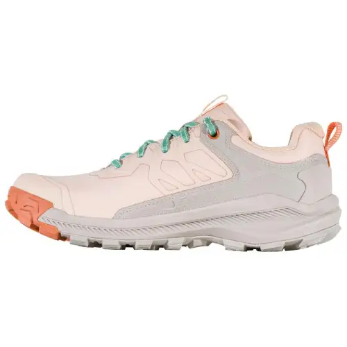 Oboz Footwear Katabatic Low Waterproof Cushioning, Wear Resistant Low top Outdoor Shoes Women's Pink Gray
