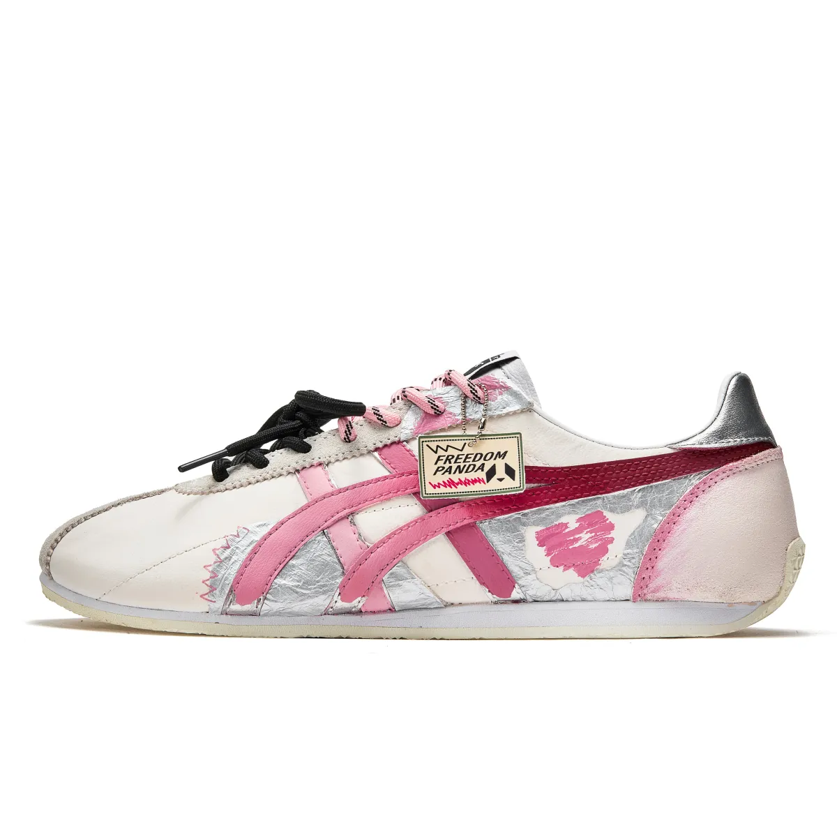 Onitsuka Tiger Runspark Slip Resistant Low top Running Shoes Unisex White Pink