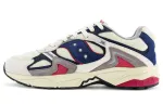 Saucony GSD 90S Synthetic Leather Cushioning Low top Running Shoes Unisex White Blue Vintage