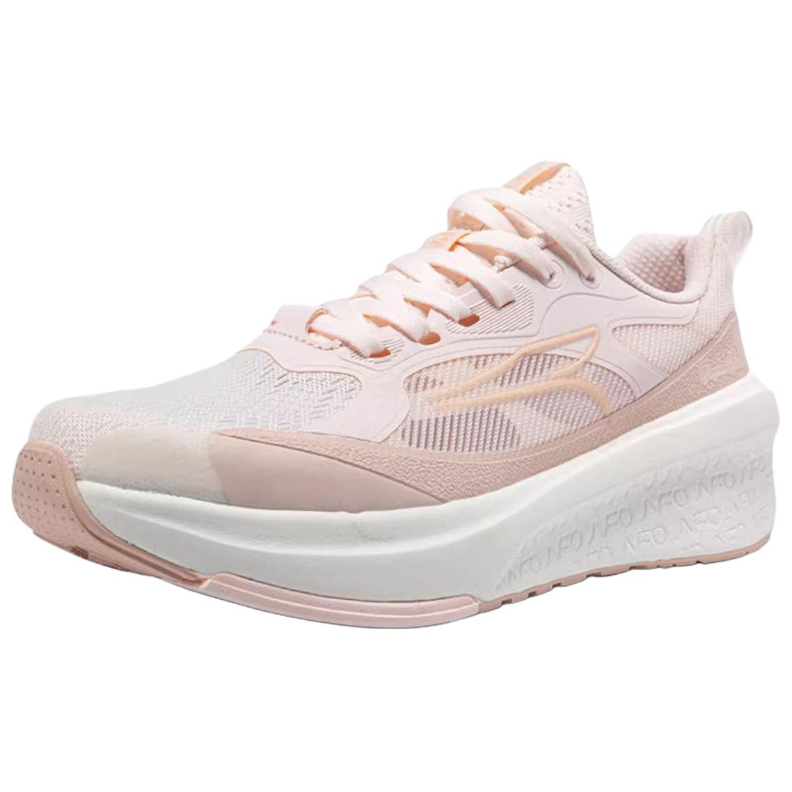 361° Slip Resistant Abrasion Resistant Low top Casual Training Running Shoes Women’s White Pink Feather White