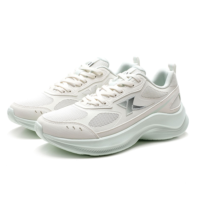 XTEP Cushioning Breathable Slip Resistant Low top Casual Running Shoes Women’s Sail White Light Fruit Green