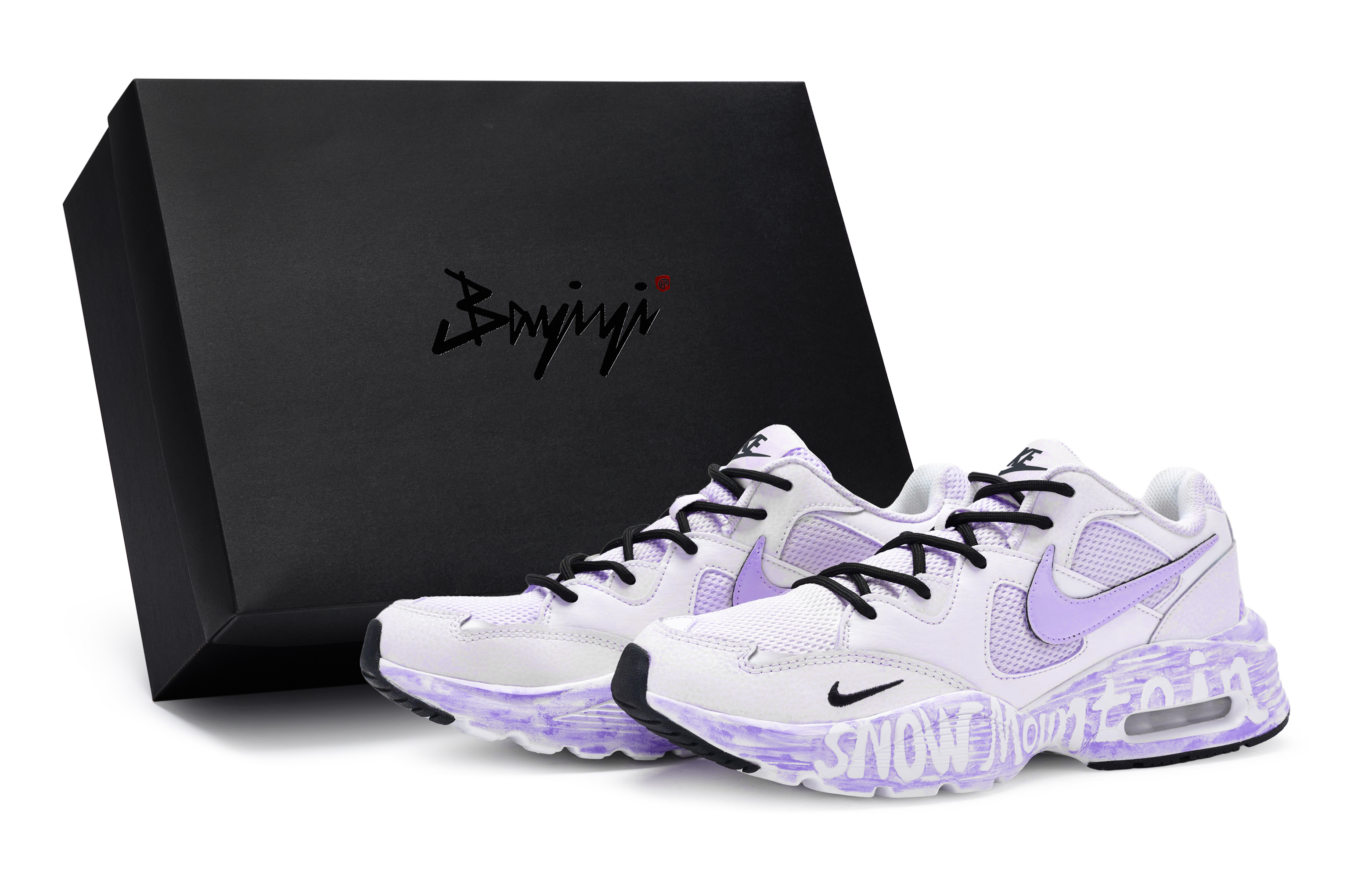 Nike Air Max Fusion Abrasion Resistant Abrasion Resistant Low top Casual Running Shoes Women's Purple White