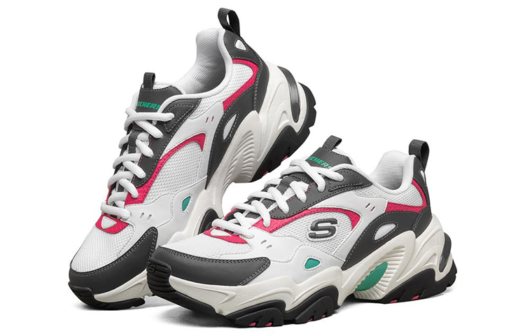 Женские кроссовки Skechers Stamina V2 (розово-белый) — фото 3