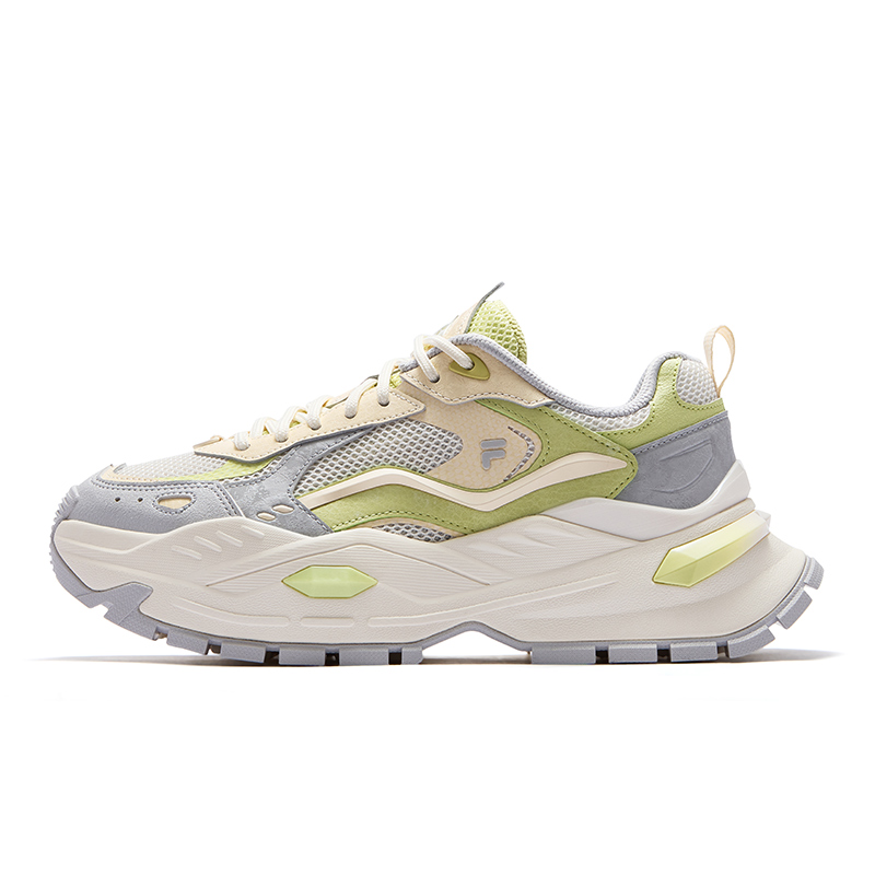 FILA FUSION BIANCO IV Candy Shoes 4 Abrasion Resistant Low top Casual Running Shoes Women’s White Green