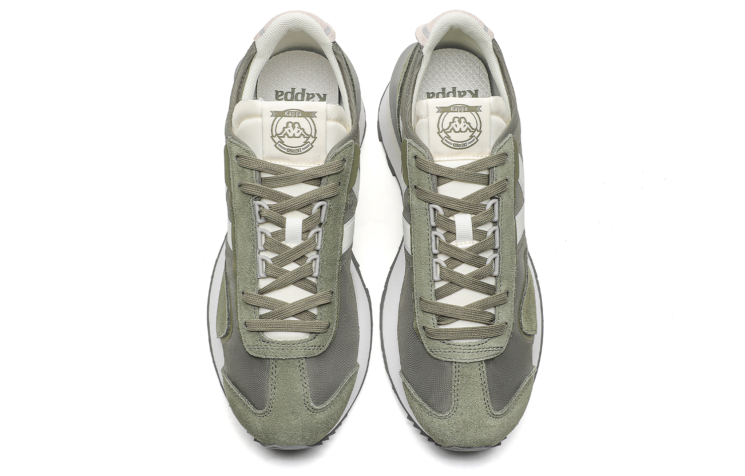 Kappa Slip Resistant Abrasion Resistant Low top Running Shoes Unisex Green White