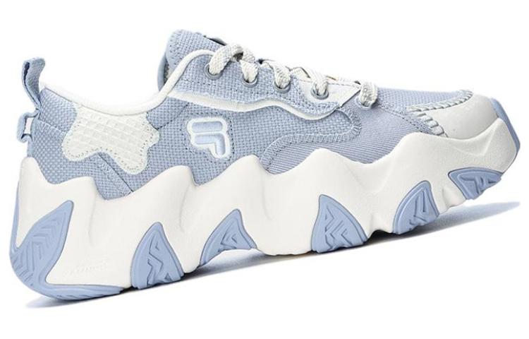 Женские кроссовки Fila FUSION STARFISH CANVAS (бело-синие) — фото 2