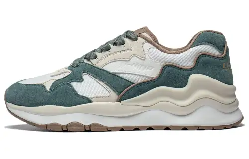 Li Ning 001 Mountains And Seas Comfortable Slip Resistant Low top Running Shoes Men's White Green