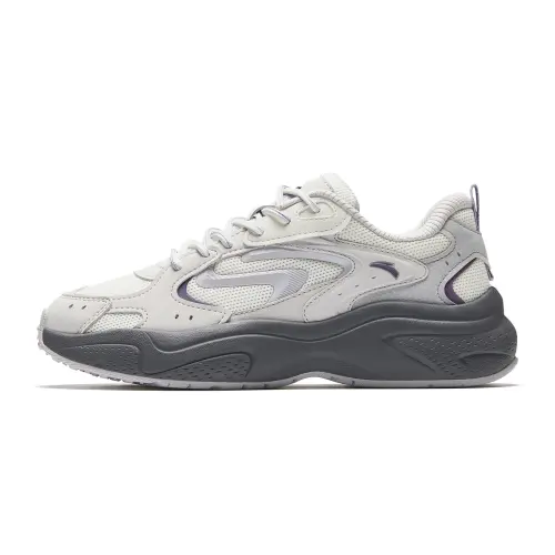 Anta Starlight 3 Textile, Synthetic Leather Low top Running Shoes Women's White Gray