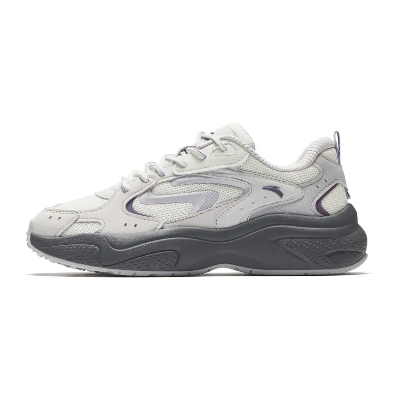 Anta Starlight 3 Textile, Synthetic Leather Low top Running Shoes Women's White Gray