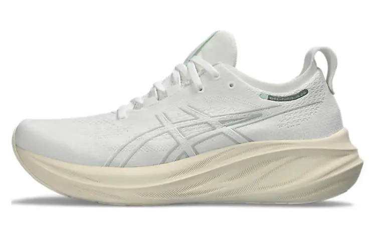 ASICS GEL Nimbus 26 Breathable Low top Long Distance Running Physical Fitness Test & Exam Running Shoes Men's White