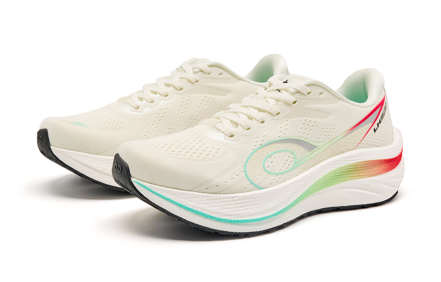 QIAODAN Steering 600 Running Shoes Men’s Low Top Ivory White Silver