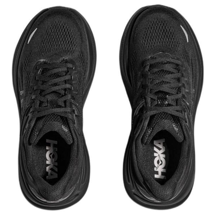 HOKA ONE ONE Bondi 9 Slip Resistant Abrasion Resistant Low top Casual City Commuting Running Shoes Men’s Black