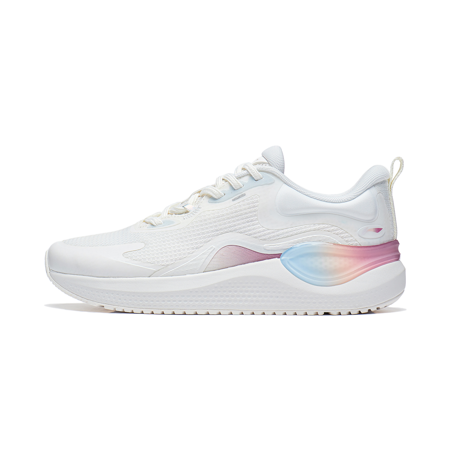 Li Ning EazGo Slip Resistant, Abrasion Resistant, Breathable Low top Running Shoes Women’s Champagne White