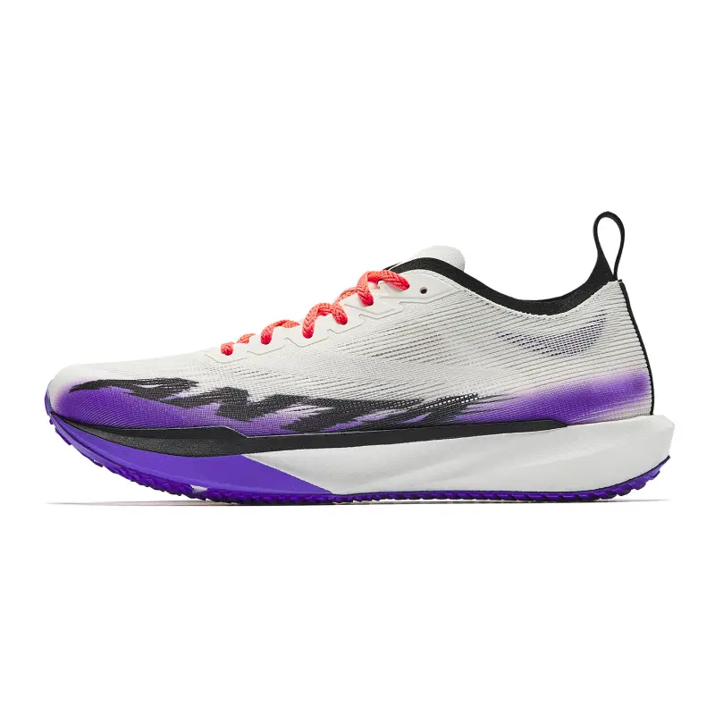 Anta Cushioning Abrasion Resistant Low top Nitrogen Technology Racing Running Shoes Men's White Black Purple