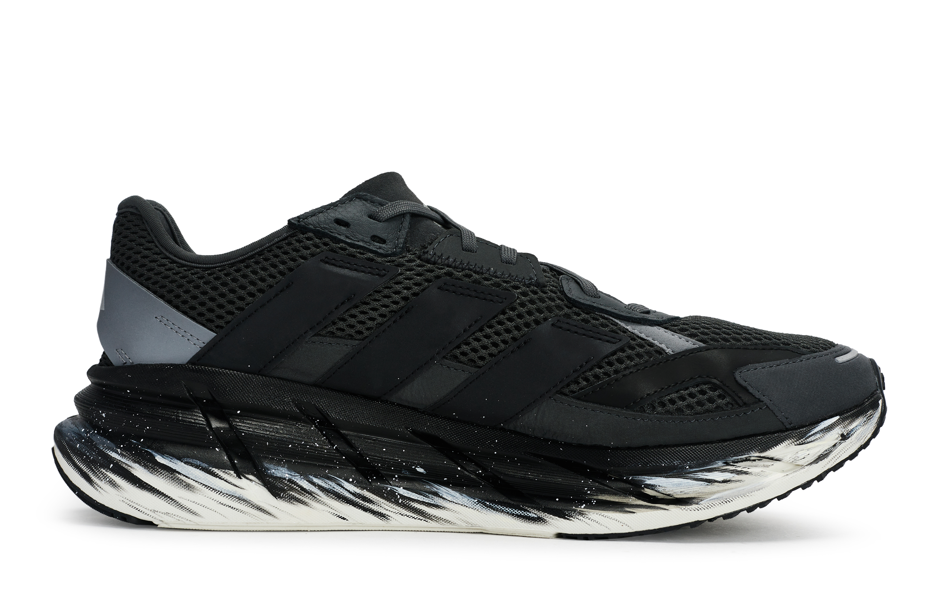 Adidas ADISTAR 3 Abrasion Resistant Low top Running Shoes Unisex Black White Gray