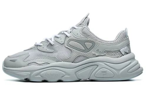 FILA FUSION Fila fashion brand Mars 1 Mars fabric synthetic leather comfortable and fashionable low-top dad shoes men's gray