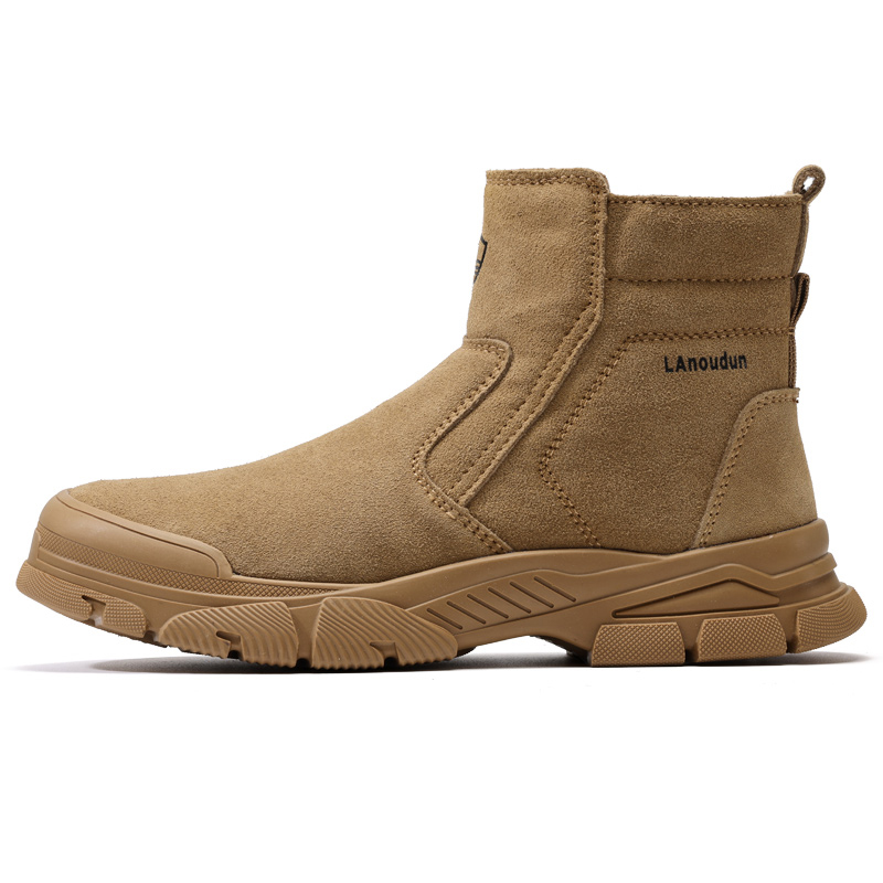LANOUDUN Abrasion Resistant, Impact Resistant High top Outdoor Shoes Men’s Brown