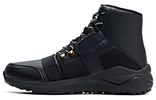Anta Sports Cushioning Slip Resistant Abrasion Resistant Thermal High top Running Shoes Men's Black