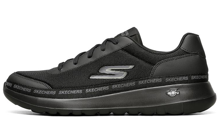 Skechers Skechers GO WALK Max comfortable mesh fabric low-top running shoes men's pure black
