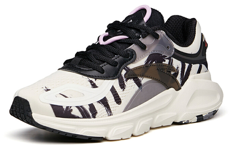ANTA Running Shoes Women’s Low Top Ivory White/Black/Sandstorm Gray