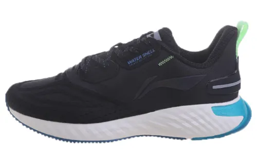 Li Ning Casual Cushioning Slip Resistant Abrasion Resistant Low top Running Shoes Men's Black White