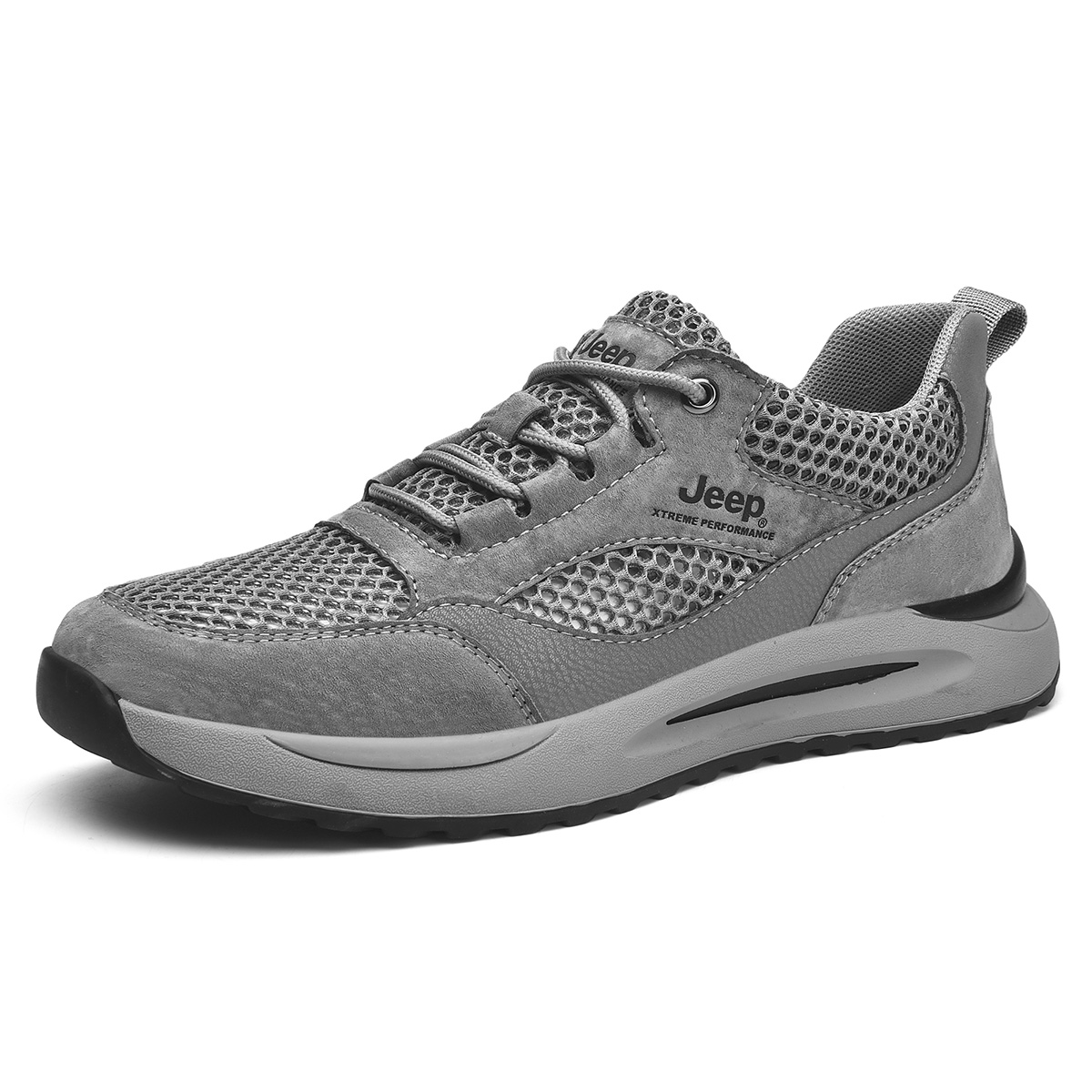 Jeep Fabric Breathable Low top Outdoor Shoes Men’s Gray