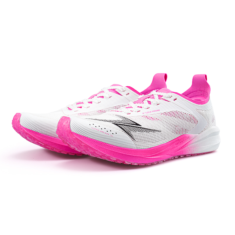VICTORY LIGHT Low top Full Length Spatula Carbon Plate, Racing Training Running Shoes Unisex Sweetheart Rose