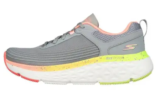 Skechers Max Cushioning Delta Fabric Low top Running Shoes Women's Gray Yellow