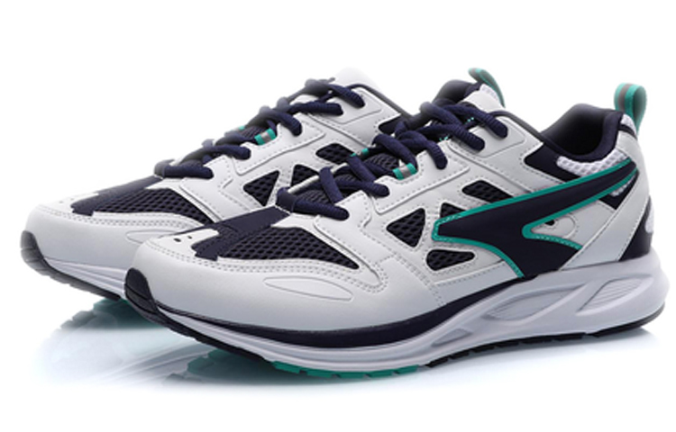 Li Ning Cushioning Lightweight Slip Resistant Low top Running Shoes Men’s White Green