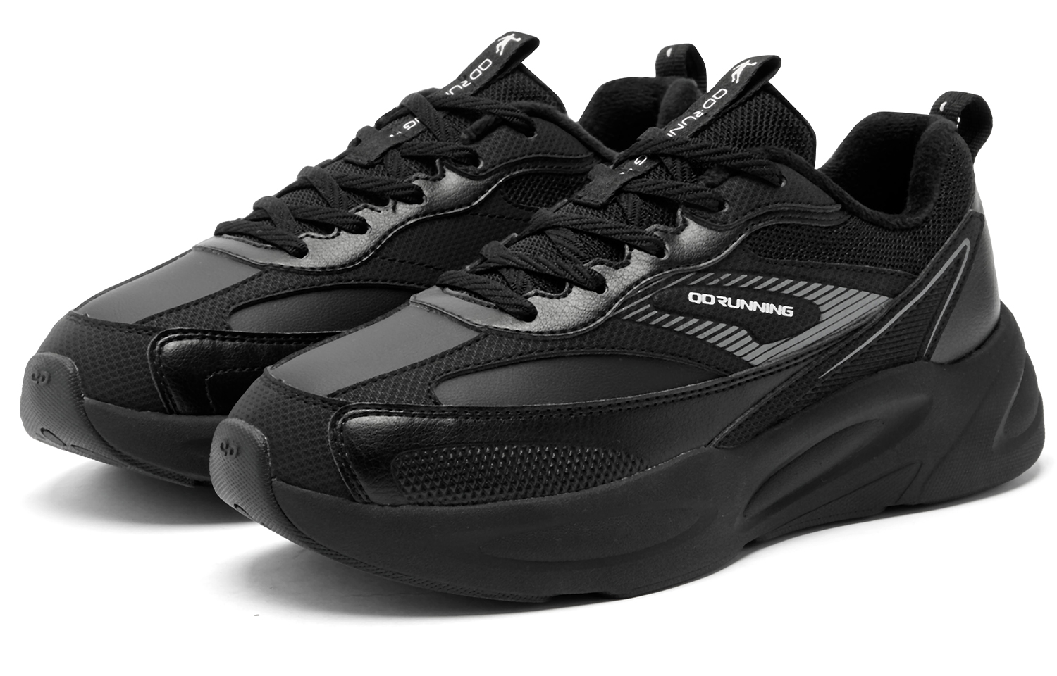 QIAODAN Vintage Versatile Sports, Leather Upper Comfortable, Fleece Lined Insulated Shoes Fabric