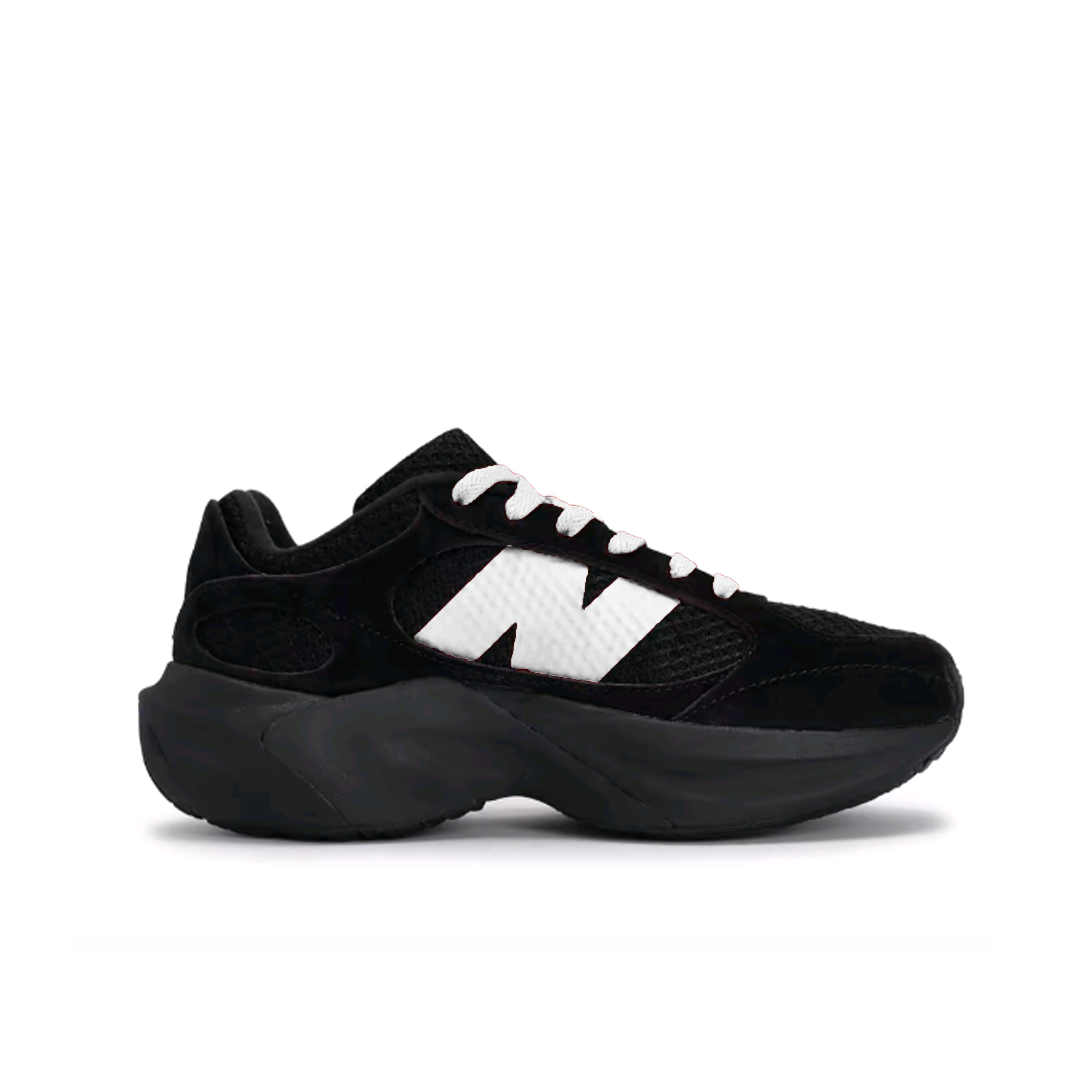 New Balance Warped Runner Slip Resistant Abrasion Resistant Low top Casual Running Shoes Unisex Black White