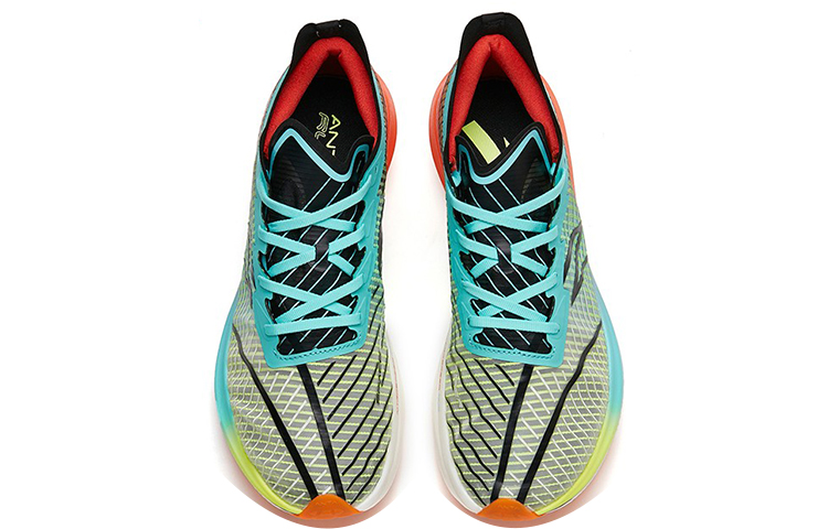 Anta Cushioning Slip Resistant Abrasion Resistant Low top Running Shoes Men’s Blue Orange White