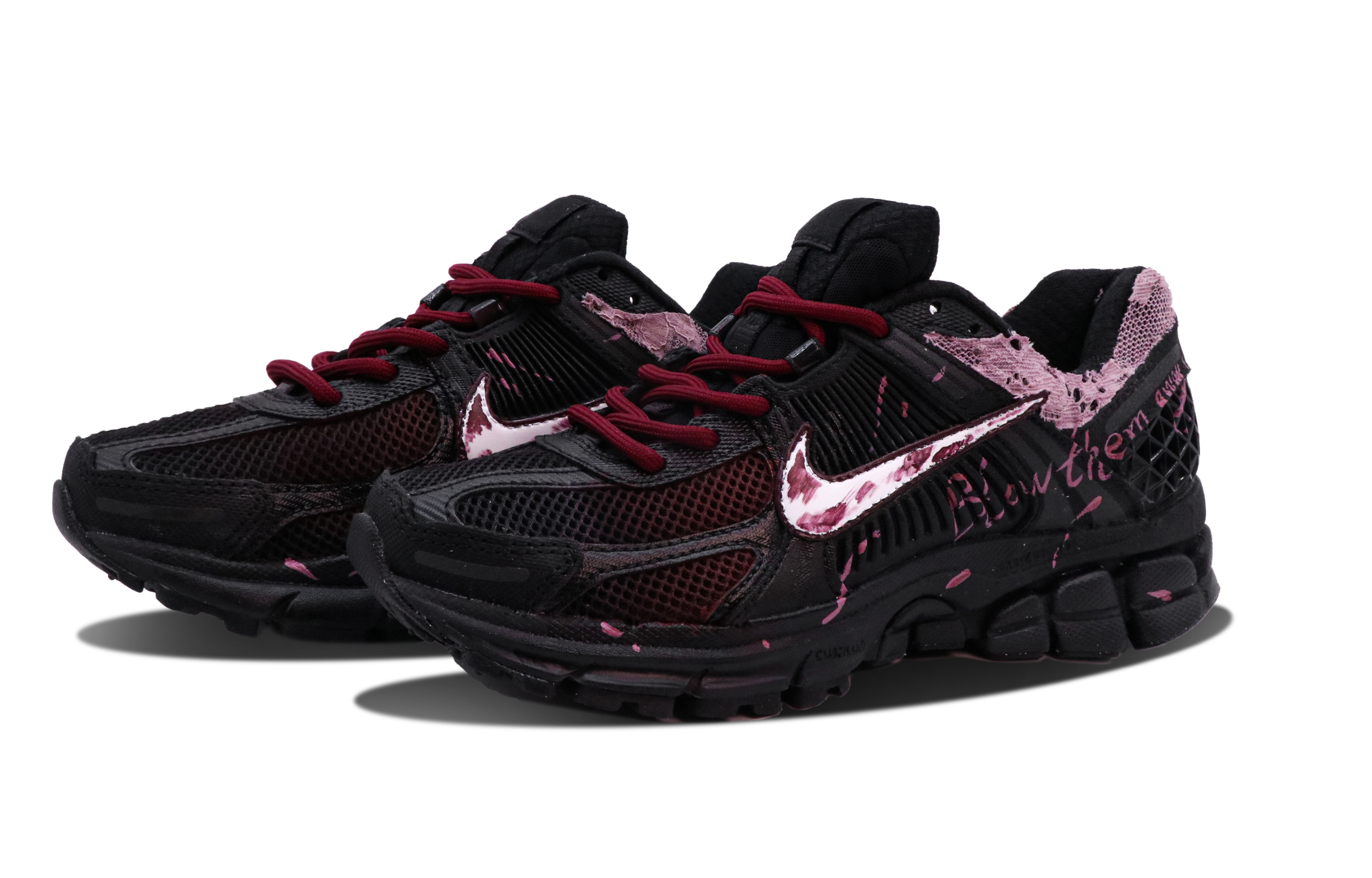 Nike Zoom Vomero 5 Slip Resistant Abrasion Resistant Low top Running Shoes Unisex Black Pink