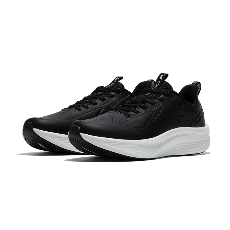 QIAODAN Slip Resistant And Abrasion Resistant Coverage Low top Casual Running Shoes Men’s Black White