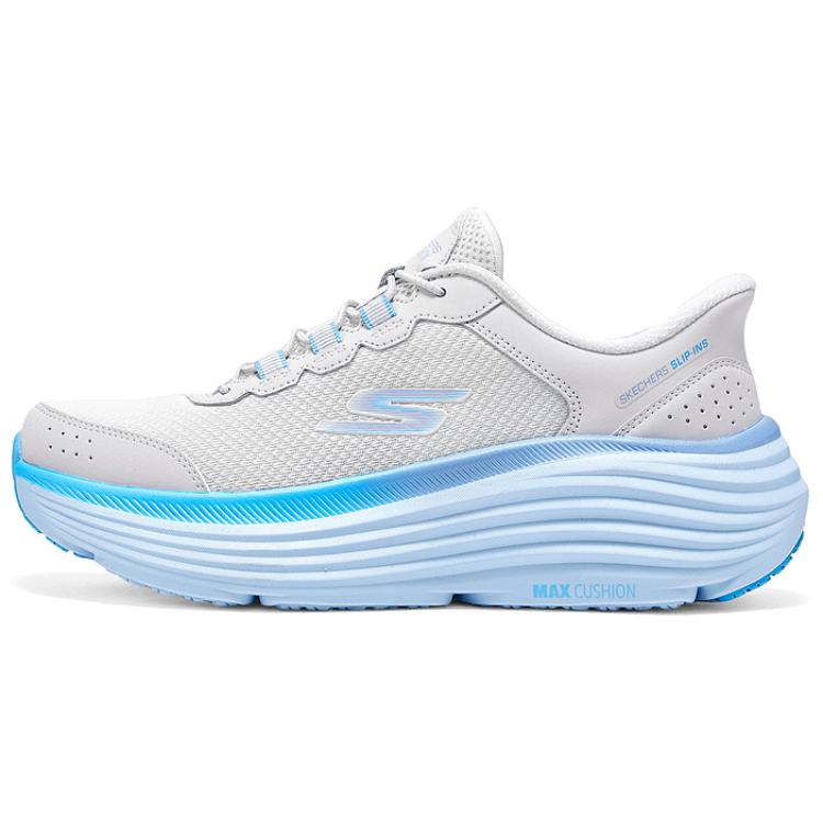 Skechers Women’s GO Textile, Synthetic Leather Abrasion Resistant Low top Running Shoes Women’s Gray Blue