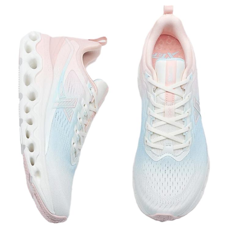 XTEP Abrasion Resistant Low top Running Shoes Women’s Pink Blue White