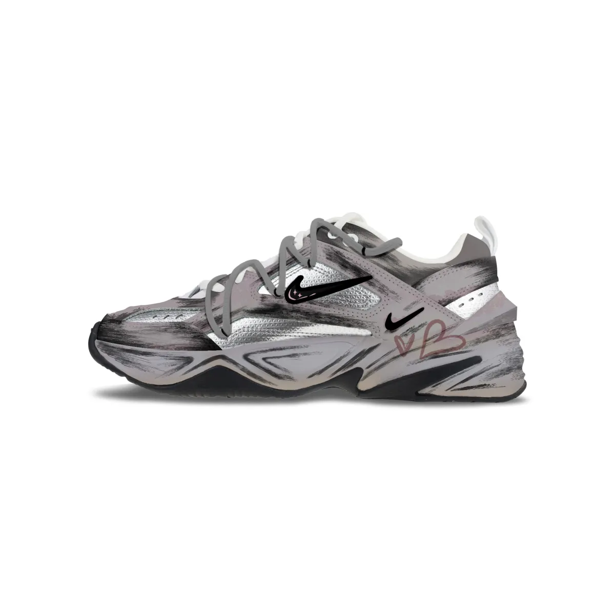 Nike M2K Tekno Abrasion Resistant Abrasion Resistant Low top Chunky Sneakers Women's Gray