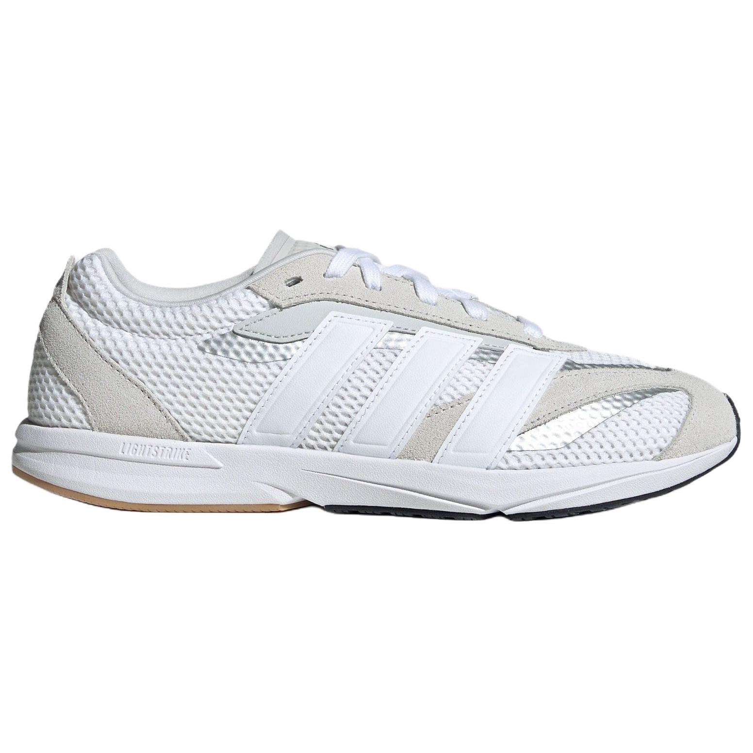 Adidas LIGHTBLAZE Fabric Abrasion Resistant Low top Casual Running Shoes Women’s Gray White