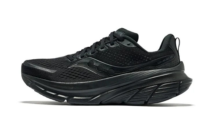 Saucony GUIDE 17 Breathable Low top Training Long Distance Running Shoes Men's Black