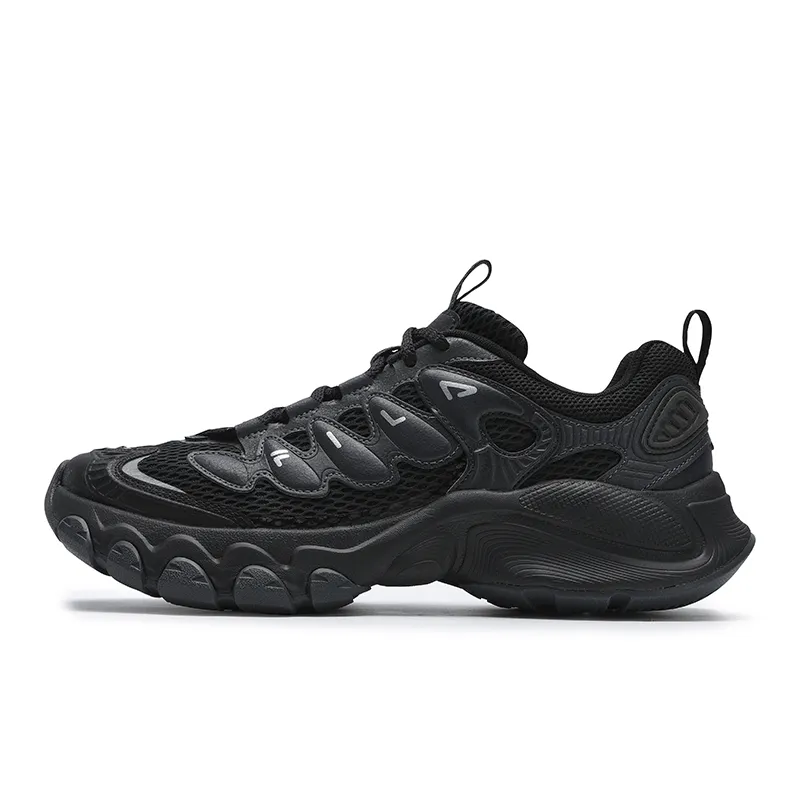FILA TRUFFLE Textile, Synthetic Leather Abrasion Resistant Breathable Height Increasing Low top Chunky Sneakers Men's