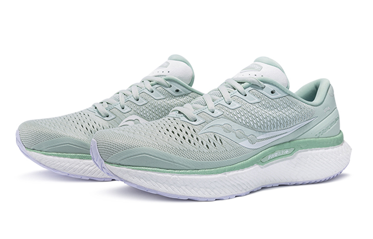 Saucony Triumph 18 Textile, Synthetic Leather Cushioning Slip Resistant Abrasion Resistant Breathable Low top