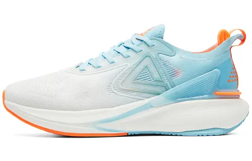 PEAK Taichi 6.0 Fabric Abrasion Resistant Breathable Low top Training Running Shoes Men's All White Chrysanthemum Blue