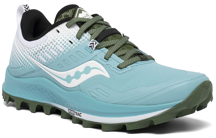 Saucony Mesh Cushioning Slip Resistant Abrasion Resistant Low top Casual Running Shoes Women’s Blue White