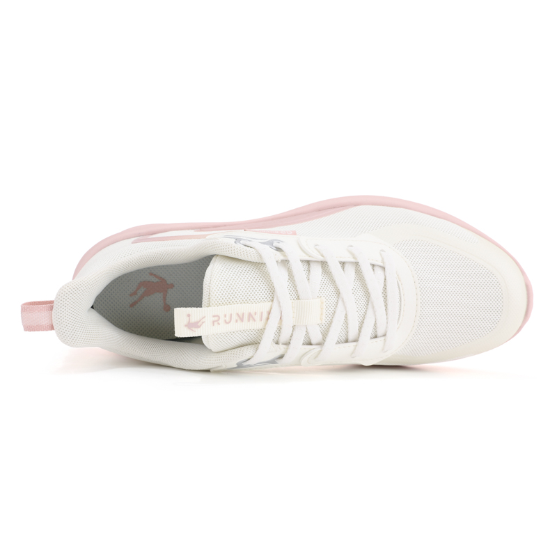 QIAODAN Cushioning Slip Resistant Abrasion Resistant Low top Casual Running Shoes Women’s White Pink