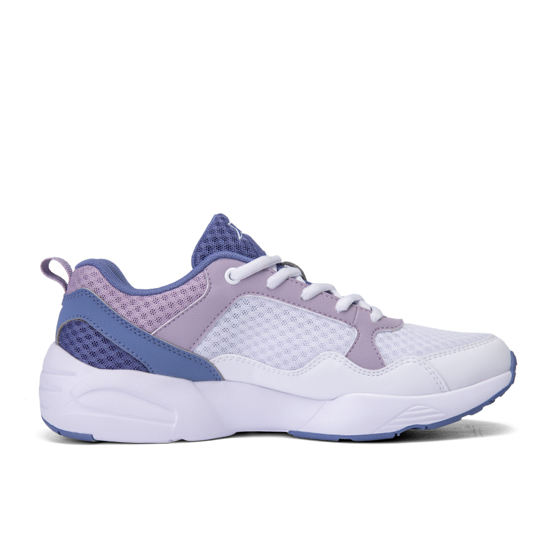 XTEP Abrasion Resistant Breathable Low top Running Shoes Women’s White Purple